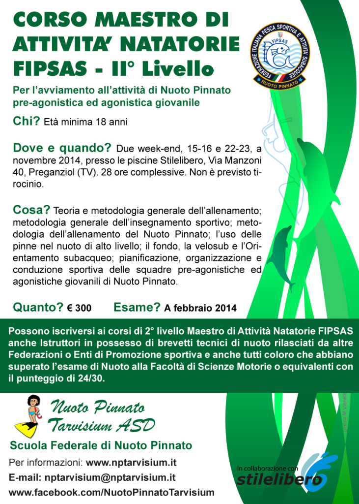 Corso Maestro Attività Natatorie @ Piscina Stile Libero | Preganziol | Veneto | Italia